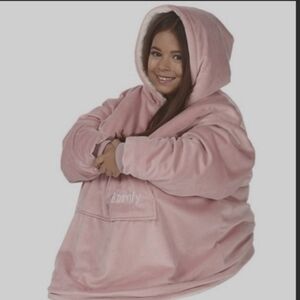 The Comfy | Blush Pink Oversized Sherpa Sweatshirt Blanket